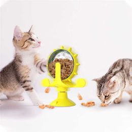 Hot Selling Pet Supplies Toy Windmill Food Leakage Toys Relieve Boredom Artefact Kitten Multicolor Cat Game Automatic Feeder
