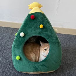 kennels pens Christmas Cosy Cat Beds Dog House Exquisite Workmanship and Soft for Bedroom Living Room Balcony Pet Products 231123