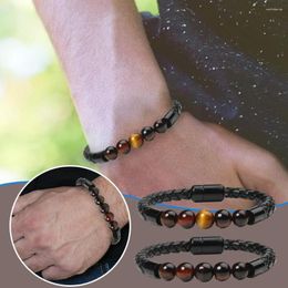 Link Bracelets Magnetic Hematite Men Tiger Eye Stone Bead Couple For Women Health Care Magnet Help Weight Loss Jew K6D7