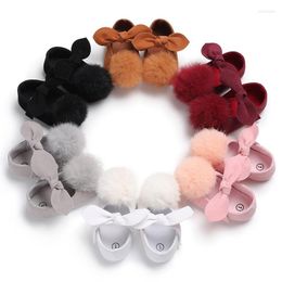 First Walkers Cute Ball Girls Bow Crib Brand Baby Toddler Moccasins Soft Bottom Pu Leather Shoes 0-18 Months