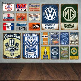 Wallpapers ic Motor Car Sales Parts Service Vintage Metal Signs Tin Poster Decorative Plates Wall Stickers Pub Bar Garage Decor YA042 J230224