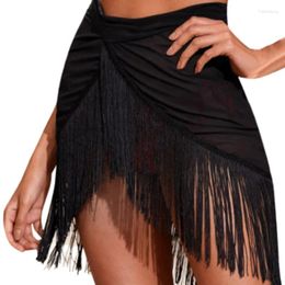 Women's Swimwear Women Beach Bikini Cover Up Solid Colour Pareo Chiffon Wrap Skirt Tassel Sarong Scarf Beachwear Bathing Suit Swimsuits