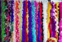 Pink Chandelle Feather Boa 200cm/pcs Wrap Burlesque Can Can Saloon Sexy Costume Accessory Turkey Marabou Feather Boa Many Colors LL
