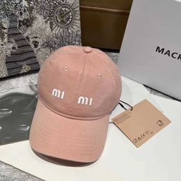 Miui Hat Designer Hat Casquette Miui Caps Big Cap Couple Leisure Outdoor Outgoing Sunshade Sunscreen Miui Hat Letter Duck Tongue Hat White Luxury Fashion 5123 3469