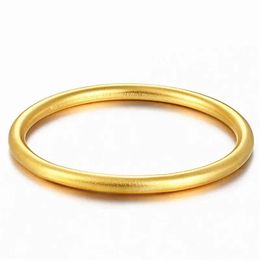 Bangle Fashion Metal Matt Surface Gold Plated Simulation Round Imitate Gold Jewellery Bangle Bracelet 231123