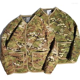 Hunting Jackets Military Style Camouflage M65 Warm Vest Cotton Jacket Retro Collarless Clip Outdoor Work Coat