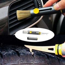 Multi-function Car Air Outlet Cleaning Brush Cleaning Stone Ditch Safety Hammer Wet and Dry Use Fine Brush Car Cleaning Tools