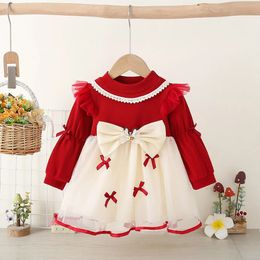 Girls Dresses Fashion Kids Clothes Long Sleeve Princess Dress For Baby Girl One Years Old Birthday Party 231124