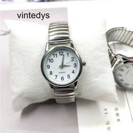 Luxury Watch Watch Men's Big Number Middle aged and Old Women's Korean Spring Steel Band Couple's Quartz Wrist