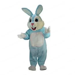 Newest Blue Rabbit Mascot Costume Carnival Unisex Outfit Christmas Birthday Party Outdoor Festival Dress Up Promotional Props For Women Men