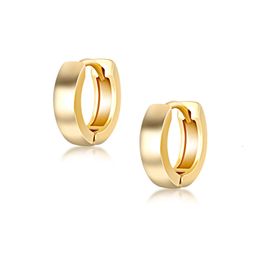 ROXI Women Jewellery 14 K Solid Classic Elegant Glossy Hie Gold Filled Hoop Earrings