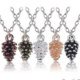 Pendant Necklaces Pine Cone Necklace Nuts Necklaces Dainty Pinecone Pendant Jewellery Gift Drop Delivery Jewellery Necklaces Pendants Dhobl