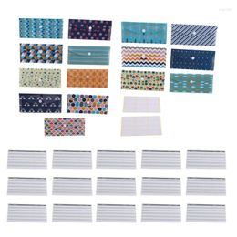Gift Wrap 15Pcs Cash Envelope Waterproof Reusable Budget Envelopes Expense Tracking Sheets And Stickers