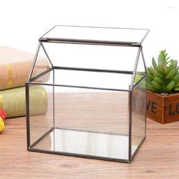 Bottles Geometric Glass Terrarium Box Handmade House Shape Close Table Top DIY Display Planter Windowsill Flower Pot With Swing