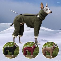 Dog Apparel Solid Colour Winter Coat Pet Warm Fleece Turtleneck Vest Jacket Whippet Greyhound Gree Jumper