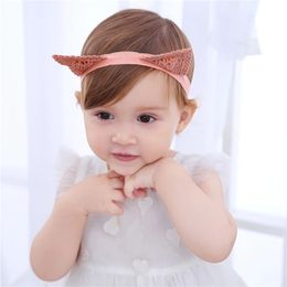 Cute Cat Ears Baby Girls Hair Band Lace Elastic Soft Newborn Infant Headbands Children Photography Props Gifts Hair Accessories