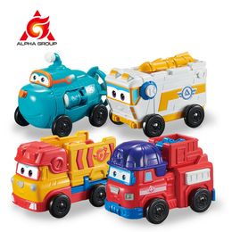 Action Toy Figures Super Wings 4 Mini Team Vehicles Action Figures Robot Transforming Bots Transformation Toys Rover Sparky Remi Willy For Kid Gift 230424