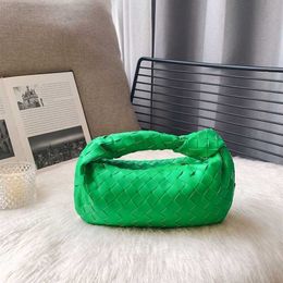 Handbag Jodie Bag Venetasbottegas Italy Top Knotted Cowhide Woven Women's Green Women's Genuine Pleated Cloud Leather