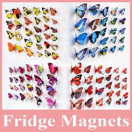 Sell 100 pcs lot Beautiful Decorative Artificial Butterfly Magnet for Fridge Decoration Butterfly Magnet for Decoraion242w