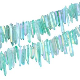 Pendant Necklaces 1 Strand Colourful 2023 Arrive Crystal Quartz Stone DIY Necklace Sticks Point Spikes Briolettes Beads