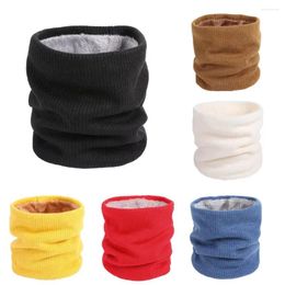Scarves Winter Warm Scarf For Boys Girls Children Baby Neckwarmer Thick Wool Collar Snood Cotton Knitted Ring Snow Cold Unisex