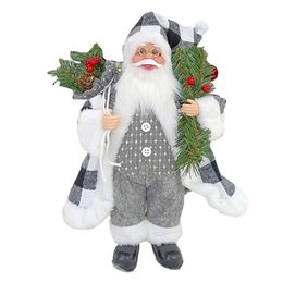 Christmas Toy Supplies Santa Claus Decoration Santa Claus Doll Standing Toy Gift Pendant Christmas Xmas Trees Party Desktop Holiday Festival Decoration 231124