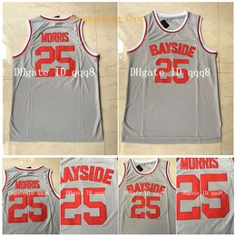 Maglia da basket 25 Zack Morris di alta qualità Bayside Tigers Movie College Maglie da basket Grigio 100% cucito Taglia S-XXL Raro