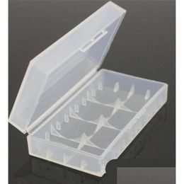 Storage Boxes Bins Creative Light Packing Safety Holder Case Plastic Durable Containers Transparent Battery Box 0 5Ym Drop Deliver Dhch9