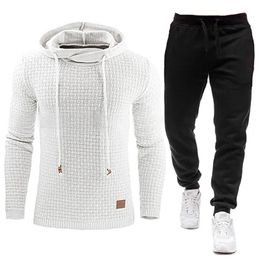 Men's Tracksuits Tracksuit Men Brand Male Solid Hooded SweatshirtPants Set Mens Hoodie Sweat Suit Casual Sportswear S-5XL Plus Size 231123