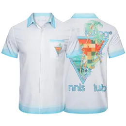 New Designer Shirts Beach Shorts Mens Fashion Letter Print bowling shirt Casual Shirts Men Short Sleeve Hawaii Dress Shirt Business Asian size M-3XL