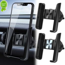 Universal Car Air Vent Phone Mount Auto 360 Rotatable Gravity Cellphone Holder Stands Bracket Car Aceessories Black Silver 1Pc