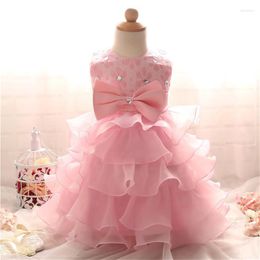 Girl Dresses Baby 1st Birthday For Girls Sleeveless Cute White Born Infant Baptism Dress Toddler Kids Wedding Party Tutu Gowns