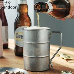 Mugs Outdoor 304 stainless steel Marco cup water industrial style vintage creative coffee camping picnic beer 231124