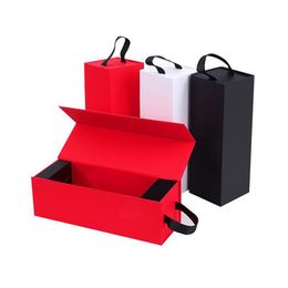 Gift Wrap Red Black White Reusable Folding Wine Box Lx4819 Drop Delivery Home Garden Festive Party Supplies Event Dhsxr