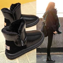 Snow Boots Women's Plus Velvet Thick Ankel Waterproof Non-slip Fur Integrated Winter Warm Cotton Shoes and High quality shoes