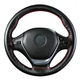 Steering Wheel Covers 38cm Universal Soft Comfortable PU Faux Leather Car Cover With Needles And Thread Diameter Auto Accessories