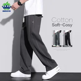 Men's Pants Brand Clothing Winter Soft Smooth Knitted Cotton Wear Straight Thick Sweatpants Korean Jogger Casual Trousers Male