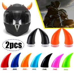 Motorcycle Helmets Multicolor Helmet Devil Horns Electric Bike Car Styling Decoration Stickers Long Short Parts Accessories