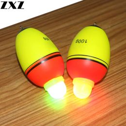 Fishing Accessories 5Pcs Double Optical Interchange Night Led Electronic Luminous Sea Fishing Float Long S Drift Rod Stopper Floats Light Pesca 231123