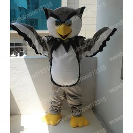 Performance Gray Owl Mascot Costumes Cartoon Carnival Hallowen Performance Unisex Fancy Games Outfit Holiday Outdoor Advertising Outfit Suit