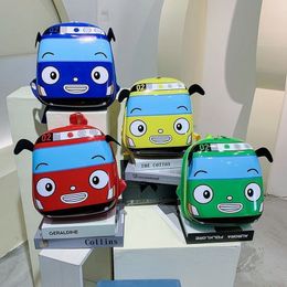 Backpacks Tayo Cartoon Little Bus Toy Schoolbag Children Bags Children's Cute Backpack Kids Bag Suitable For 1-6 Years Old Kids 230424