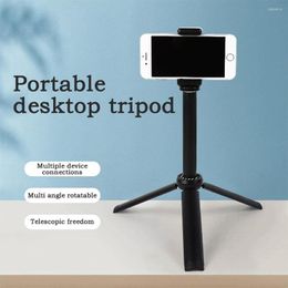 Tripods Mini Desktop Tripod Universal Mobile Stand Live Light Bracket Micro SLR Camera 3Sections Smartphone Action Monopod