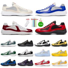 new Americas Cup designer shoes fashion men shoes casual shoes Plate-forme whit black yellow Dark Purple pink High all black whit red sneaker women trainer