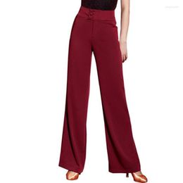 Stage Wear Latin Dance High Waist Pants National Standard Friendship Modern Straight Female Practise Clothing Long