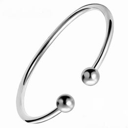 Bangle 925 Sterling Sier Bangles Copper Bracelets For Women Girls Adjustable Open Cuff Bangle Fashion Jewellery Drop Delivery Jewellery Br Dhrrh