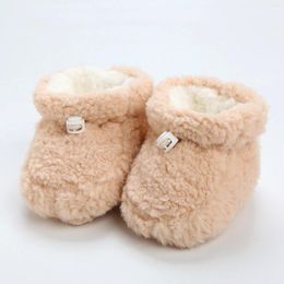 First Walkers Boy Shoes Size 6 Toddler Winter Plush Thickened Baby Soft Sole Warm Girls Socks Cotton Breathable Sneaker