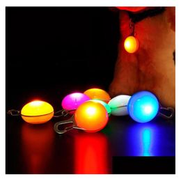 Dog Collars Leashes Pet Cat Pendant Collar Flashing Bright Safety Led Security Necklace Night Light Sn5313 Drop Delivery Home Gard Dhn0R
