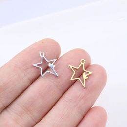 Charms 10pcs 15mm Stainless Steel Lovely Shiny Star Moon Jewellery Pendant DIY Handcraft Waterproof Antiallergic Vacuum Plate