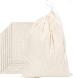 Gift Wrap FOCCIUP 10 Pcs 8x10 Inches Reusable Muslin Bags With Drawstrings Cotton Sachet For Jewellery Party Favours