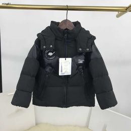 Brand down kid coat hooded baby jacket Size 110-160 Black stain resistant boys Outwear winter kids designer clothes Nov25